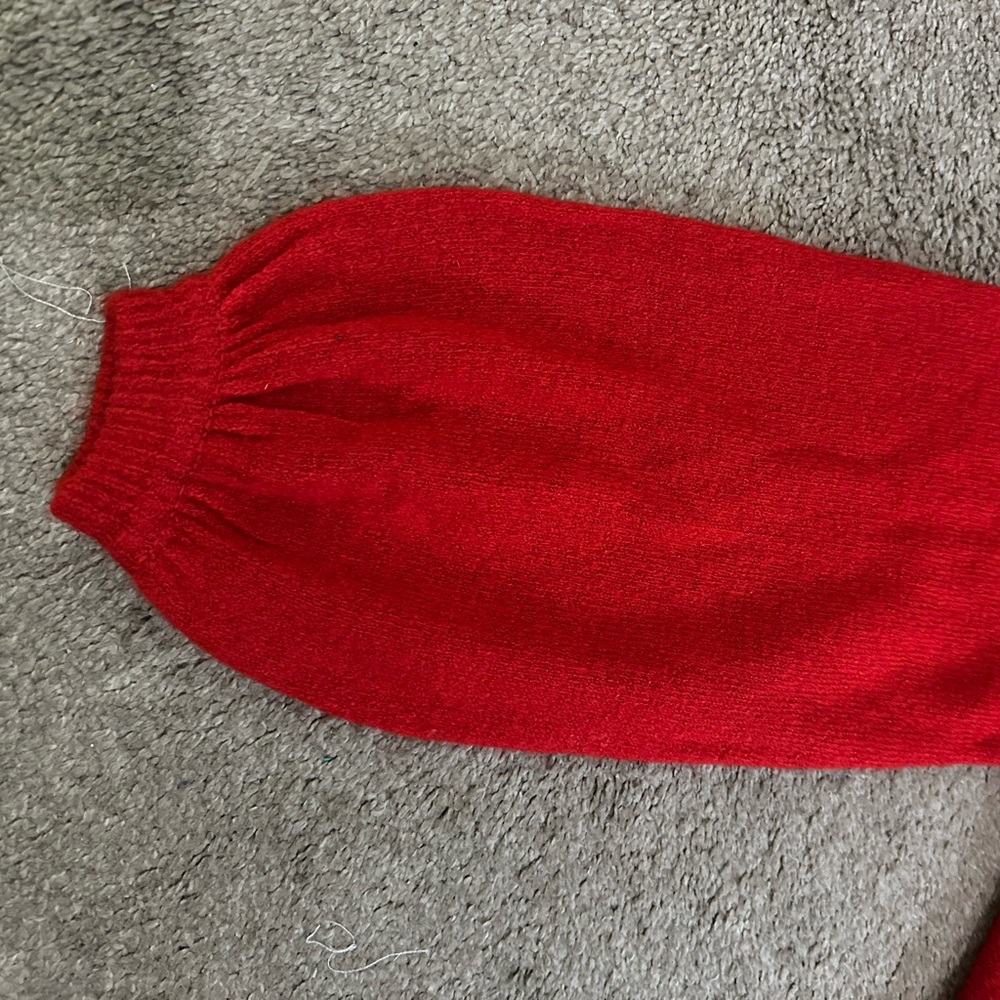 Red Cropped Sweater - Picture 2 of 4